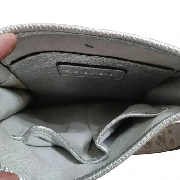 STEVE MADDEN B-Wylie Vegan Leather Silver Crossbody with Studs - RETAIL $68 - Picture 5 of 5